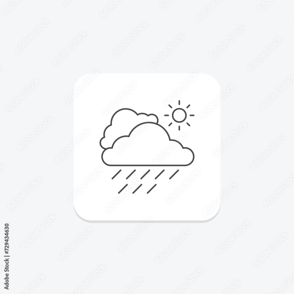 Misty icon, mist, weather, icon, foggy thinline icon, editable vector icon, pixel perfect, illustrator ai file Misty icon, mist, weather, icon, foggy thinline icon, editable vector icon, pixel perfect, illustrator ai file