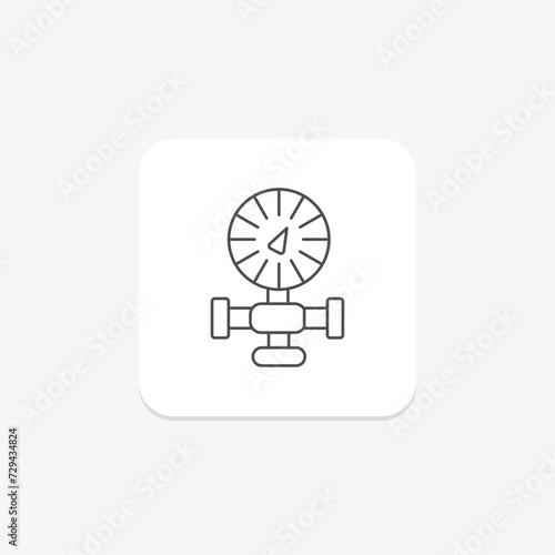 Atmospheric Pressure icon, pressure, weather, icon, barometric thinline icon, editable vector icon, pixel perfect, illustrator ai file