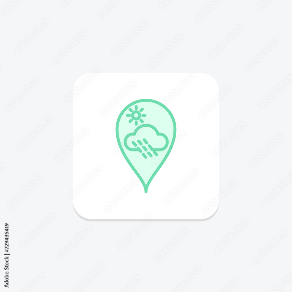Weather Map icon, map, weather, icon, forecast duotone line icon, editable vector icon, pixel perfect, illustrator ai file Weather Map icon, map, weather, icon, forecast duotone line icon, editable vector icon, pixel perfect, illustrator ai file