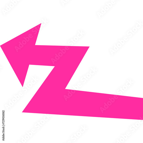 pink arrow zig zag