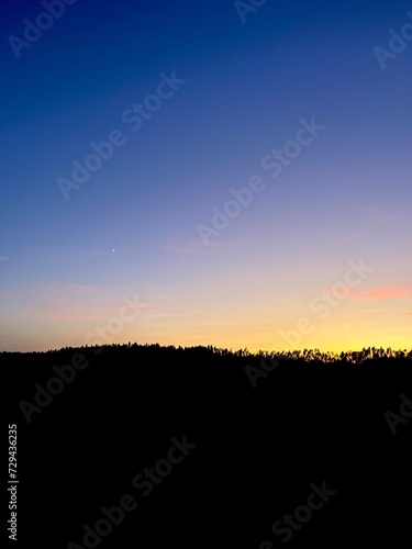 Twilights at the mountains, gradient, night horizon, natural colors