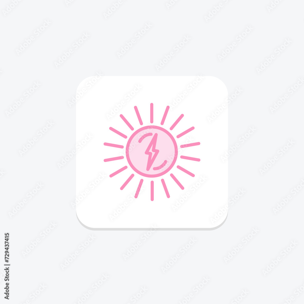 Solar Energy icon, solar, energy, renewable, power duotone line icon, editable vector icon, pixel perfect, illustrator ai file Solar Energy icon, solar, energy, renewable, power duotone line icon, editable vector icon, pixel perfect, illustrator ai file