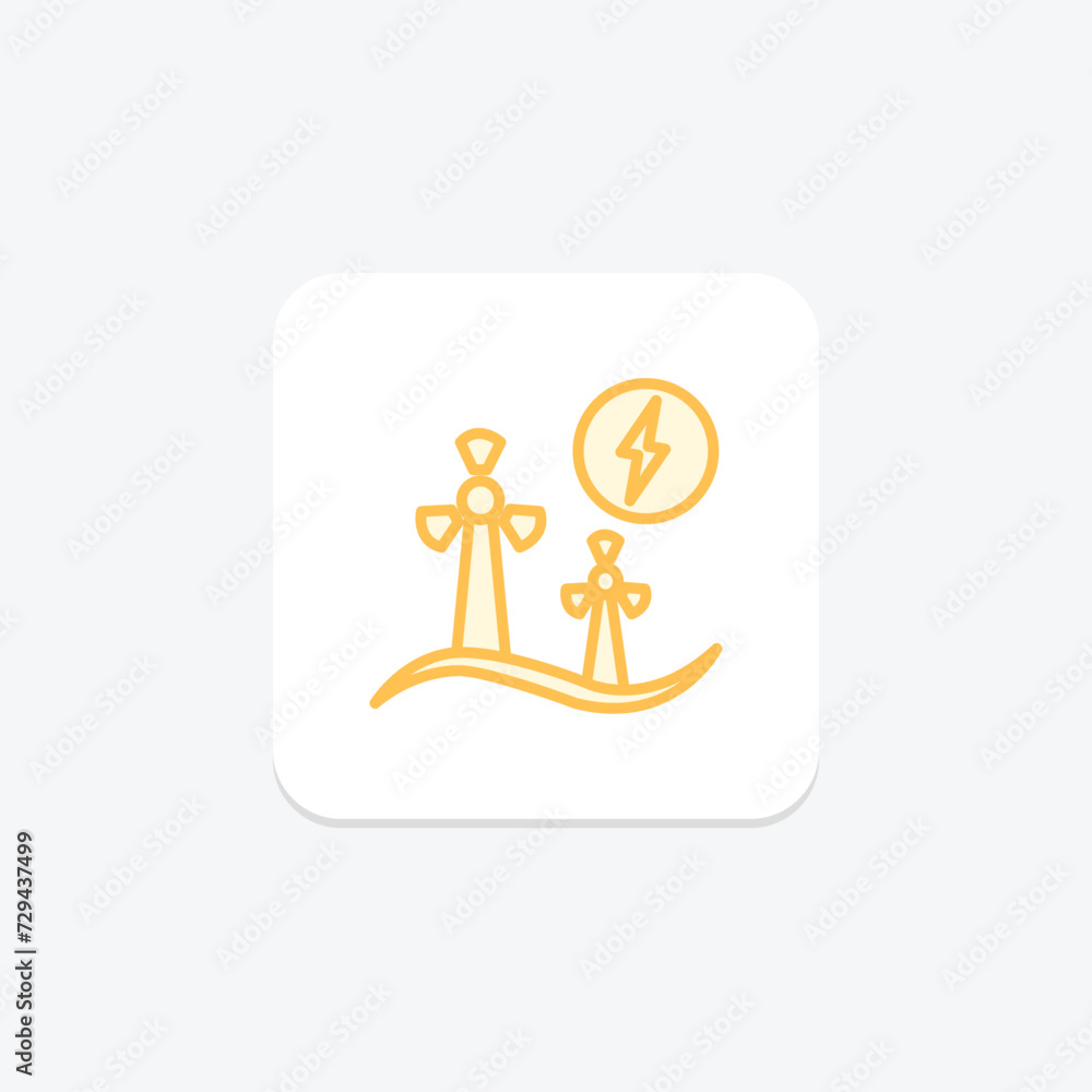 Wind Energy icon, wind, energy, renewable, power duotone line icon, editable vector icon, pixel perfect, illustrator ai file Wind Energy icon, wind, energy, renewable, power duotone line icon, editable vector icon, pixel perfect, illustrator ai file