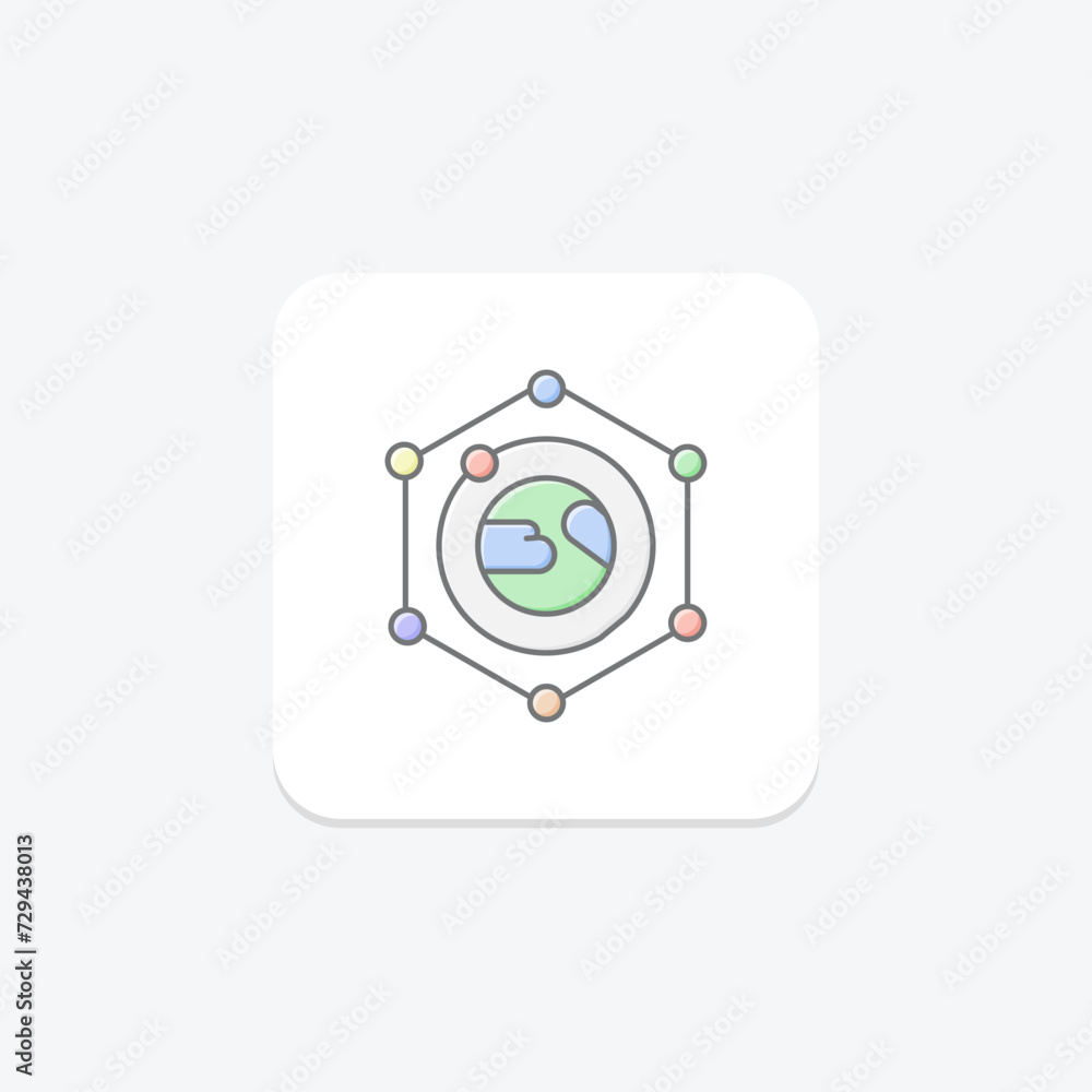 Ecosystem icon, eco, system, habitat, community lineal color icon, editable vector icon, pixel perfect, illustrator ai file Ecosystem icon, eco, system, habitat, community lineal color icon, editable vector icon, pixel perfect, illustrator ai file