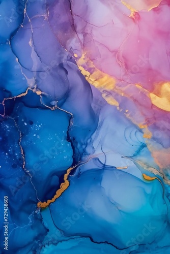 Alcohol ink colors transitions  vetical orientation