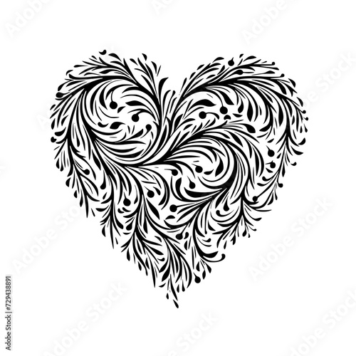 heart  love  valentine  vector  floral  ornament  illustration  decoration  shape  design  flower  wedding  symbol  pattern  card  art  pink  swirl  holiday  curl  day  element  tattoo  romance 
