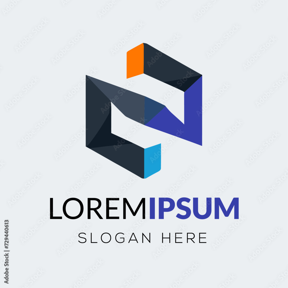 Free vector geometric logo design simple logo design Free vector geometric logo design simple logo design