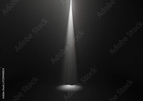 a black background with a light going up in it in