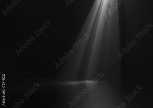 a black background with a light going up in it in