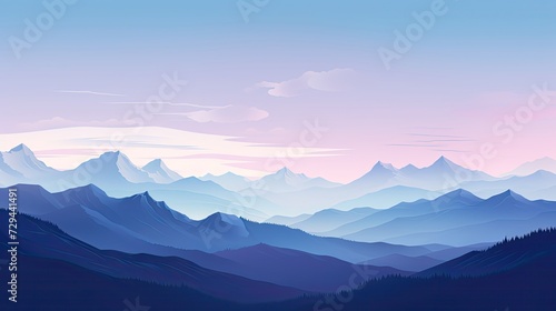 mountains in the digital art minimalism wallpapers