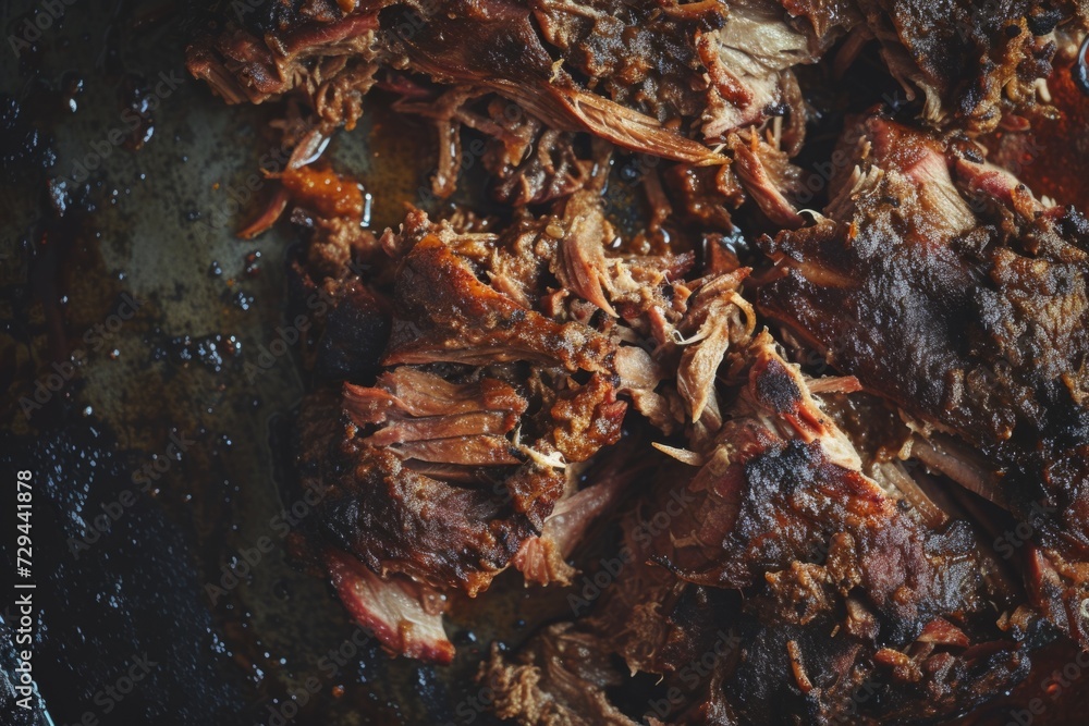 BBQ Smoked pulled pork finished. smoked mojo pulled pork BBQ Smoked pulled pork finished. smoked mojo pulled pork