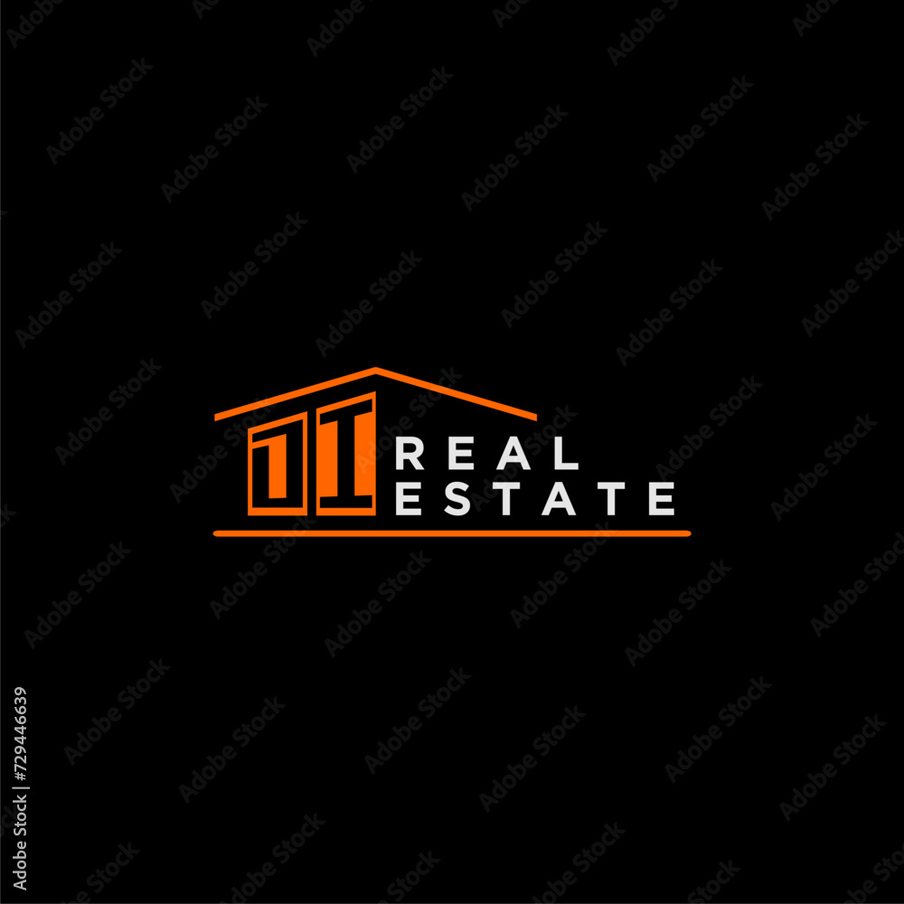 DI letter roof shape logo for real estate with house icon design DI letter roof shape logo for real estate with house icon design