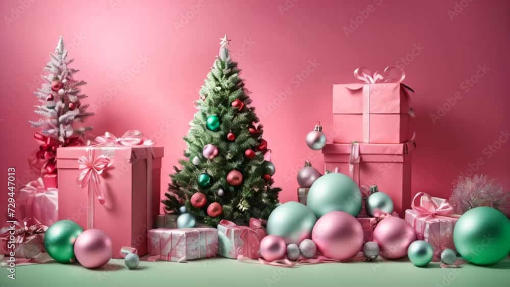 Gift box, Christmas tree toys, branch Gift box, Christmas tree toys, branch