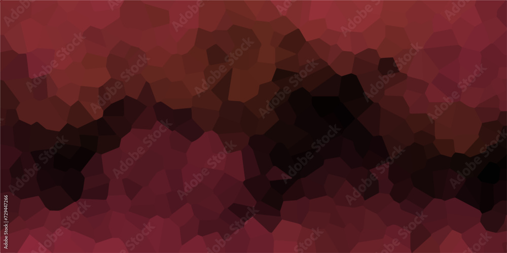 Fototapeta premium Dark Pink and black Broken Stained Glass Background with White lines. Voronoi diagram background. Seamless pattern shapes vector Vintage Illustration background. Geometric Retro tiles pattern