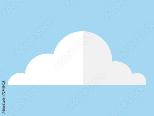 Cloud vector illustration. A dreamlike cloudscape unfolds, where high clouds mingle with fluffy cumulus Clouds, like puffballs, float above, casting shadows in this heavenly display