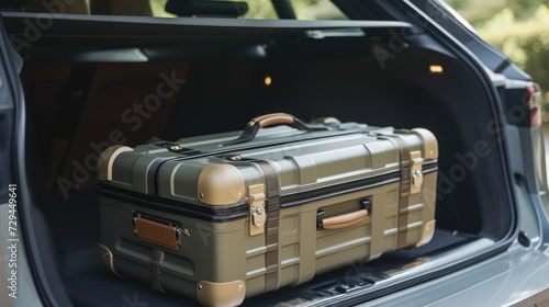 Wallpaper Mural Suitcase in the trunk of a car, traveling by vehicle Torontodigital.ca