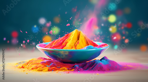 Abstract template for Holi background, Indian traditional festival © jiejie