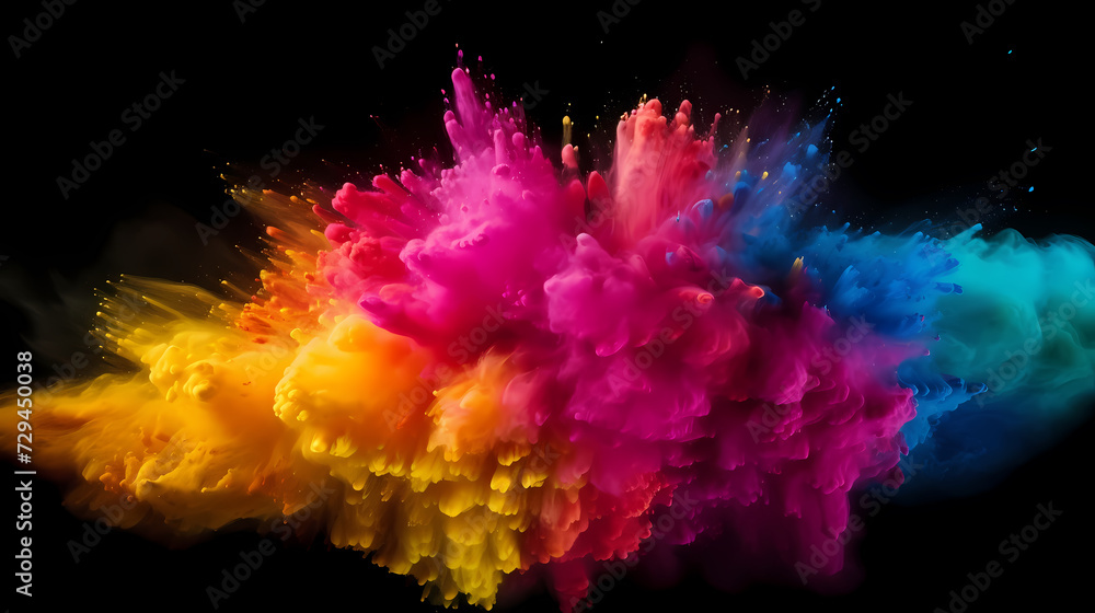 Colorful powder background, Indian festival Holi Colorful powder background, Indian festival Holi