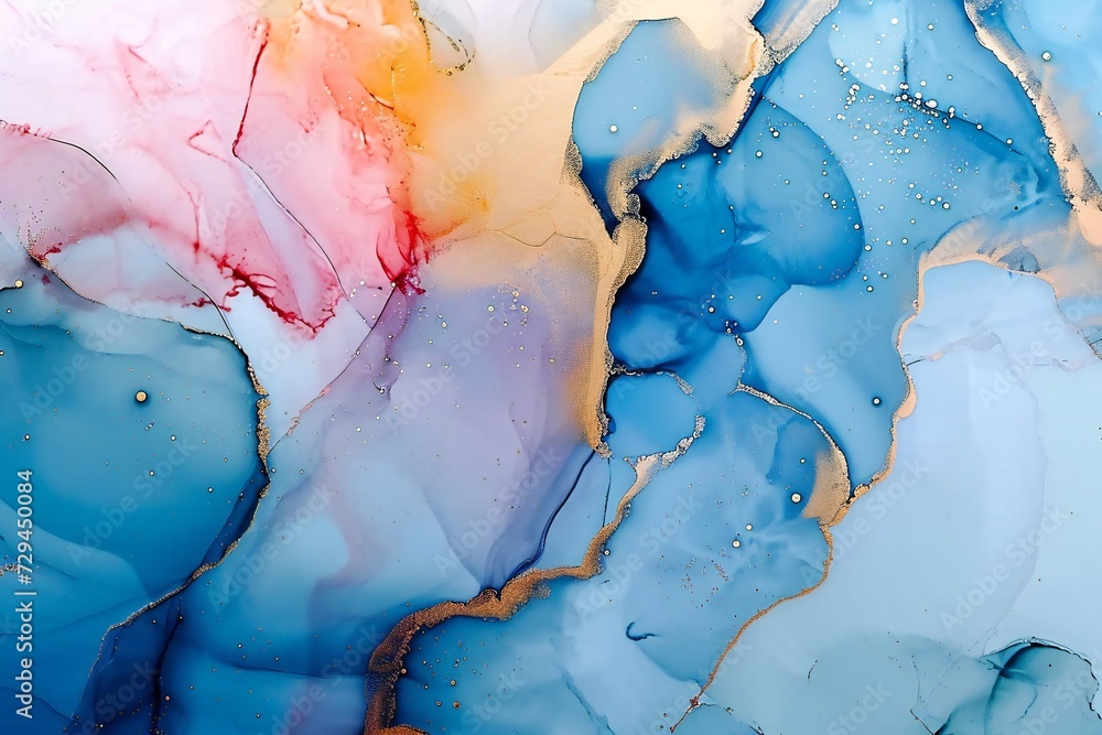 Alcohol ink colors transition