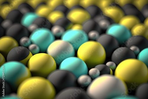 Colorful 3D Balls Generative AI 