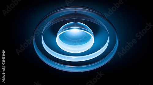 Blue floating in the air empty podium with circle ceiling lamp in dark and blue scene,,
Empty Stage with Circle Ceiling Lamp in Dark Blue Scene
