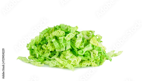 Savoy cabbage slices isolated on a white background
