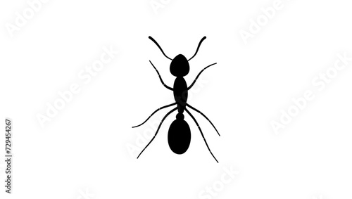 ant  emblem, black isolated silhouette
