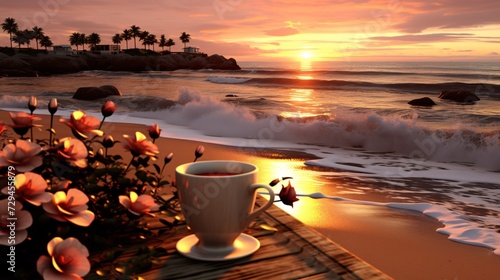 Morning Coffee by the Beach