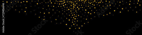 Golden Glow Abstract Vector Black Panoramic