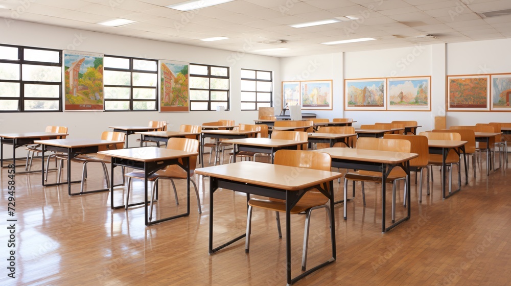 Empty Classroom Interior
