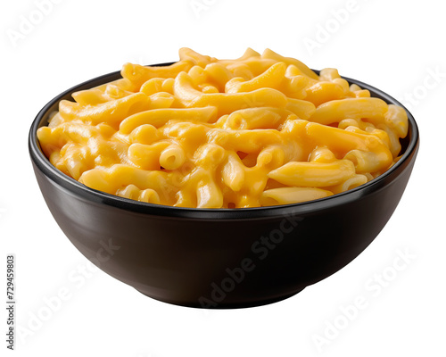 Mac and cheese in transparent background. Generative AI. photo