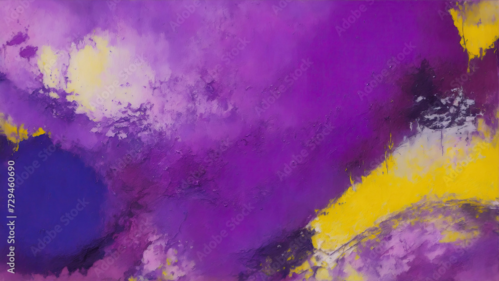 Violet and multicolored abstract rough art painting texture brushstroke background