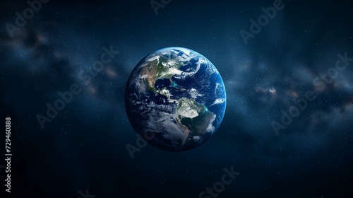 A breathtaking image captures the Earth in all its majestic beauty, a vivid representation of our planet suspended in the cosmos. 