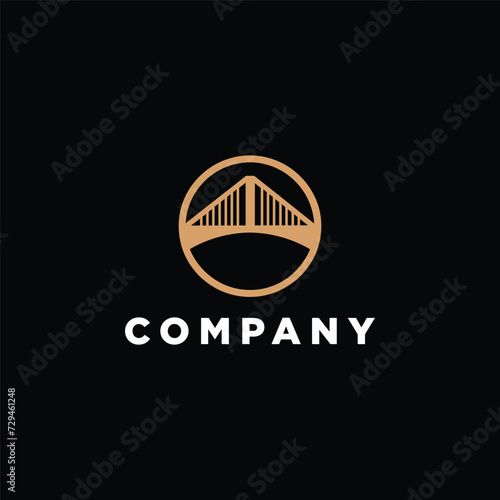 bridge simple modern logo vector
