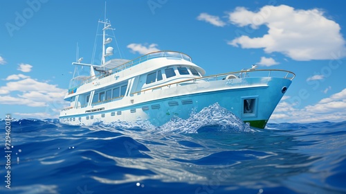 Luxury yacht sailing on a tropical sea, vacation and relaxation © Jannat