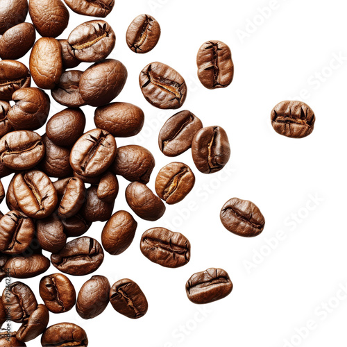 Coffee Bean Panorama Isolated on Transparent or White Background, PNG
