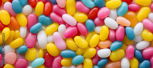 A Variety of Colorful Jelly Beans Background photo