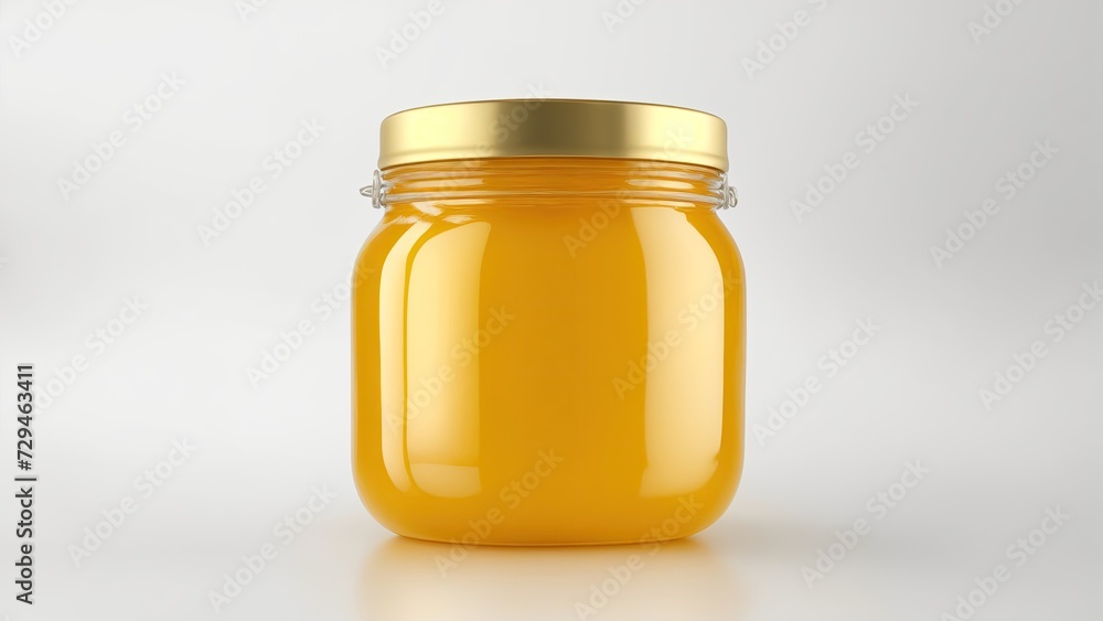 Ghee Jar on White Background Ghee Jar on White Background
