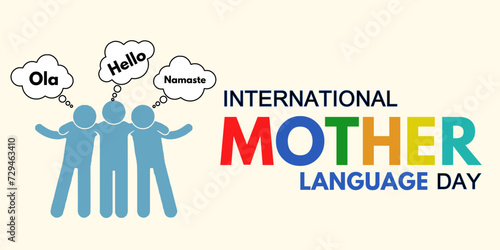 International Mother language Day, celebration or campaign banner