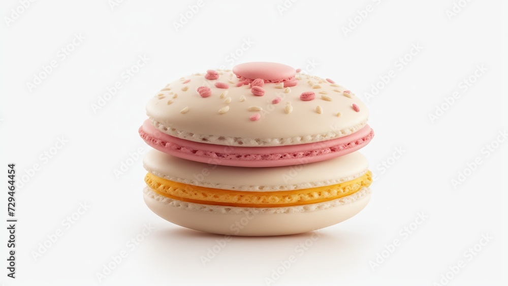 Culinary Delight The Macaron on White Background Culinary Delight The Macaron on White Background
