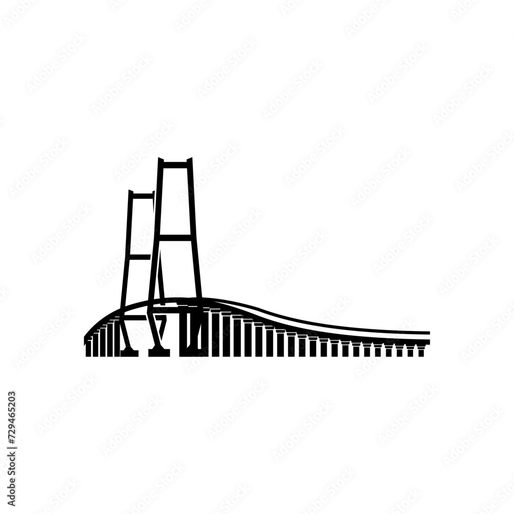bridge icon vector on white background.