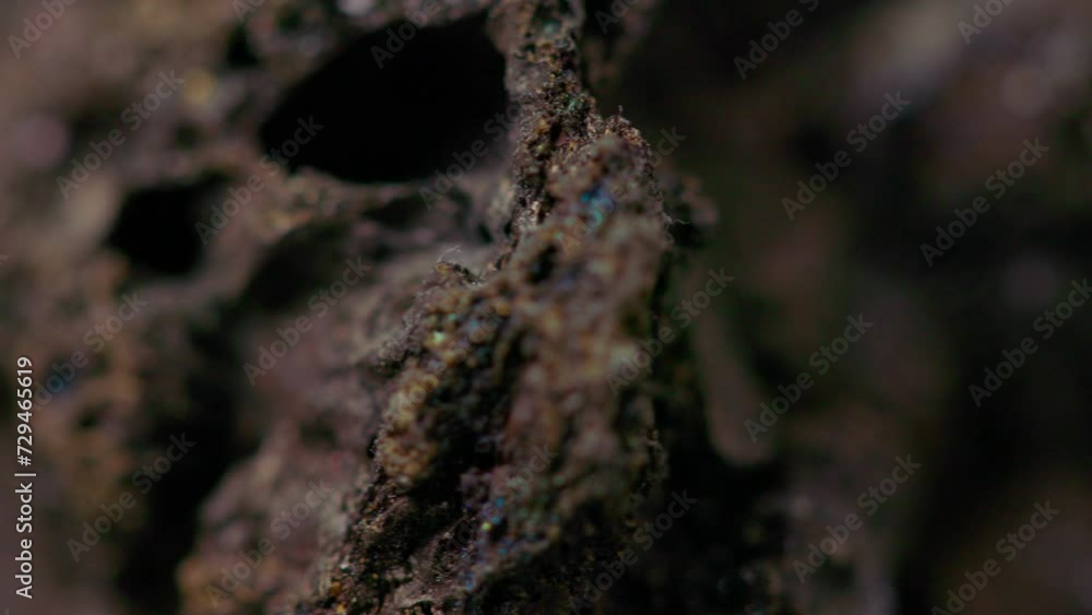 Close up of volcanic rock texture rotating background Close up of volcanic rock texture rotating background