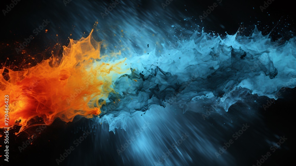 Colorful Burst of Paint and Smoke, Abstract Creative Art Colorful Burst of Paint and Smoke, Abstract Creative Art