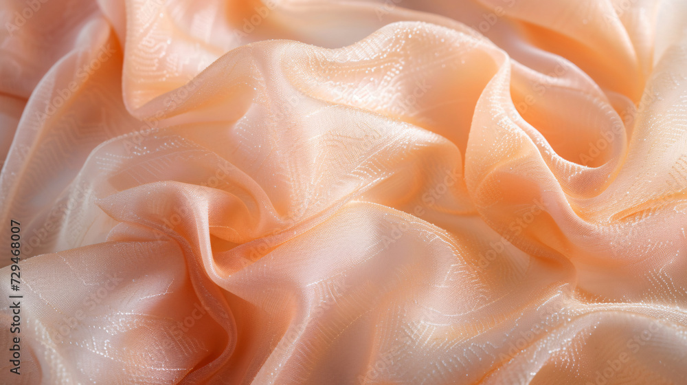 Exploring Textures Realistic 3D Art of Soft Peach Fuzz Fabric Folds in Abstract and Dynamic Composition with Enhanced Tactile Qualities Exploring Textures Realistic 3D Art of Soft Peach Fuzz Fabric Folds in Abstract and Dynamic Composition with Enhanced Tactile Qualities