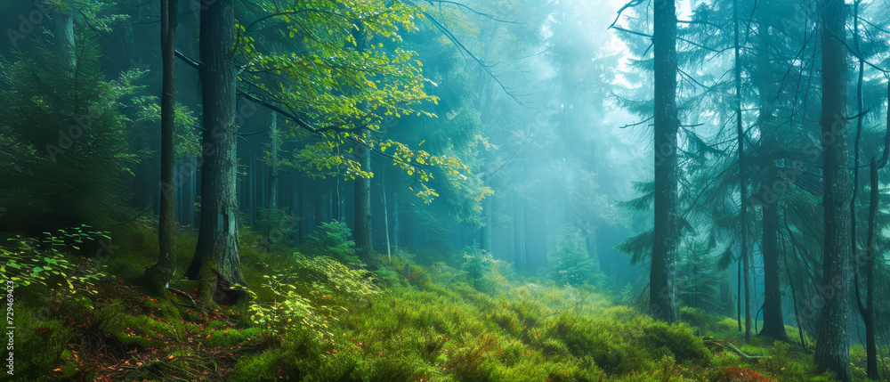 Obraz premium morning in the forest