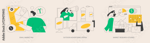 Product marketing campaign abstract concept vector illustrations.