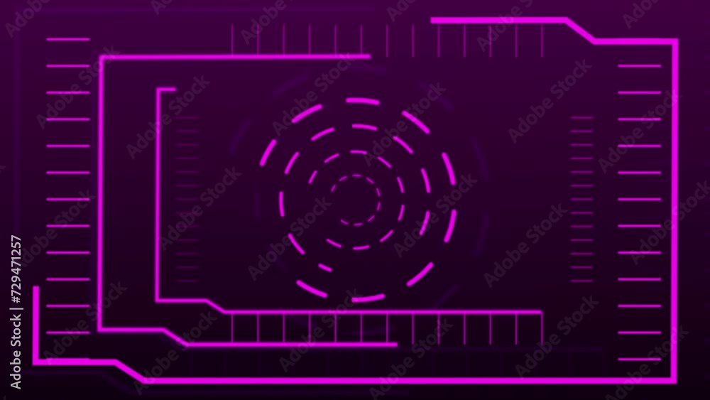 HUD circle interfaces, Digital technology HUD video frame, Futuristic ...
