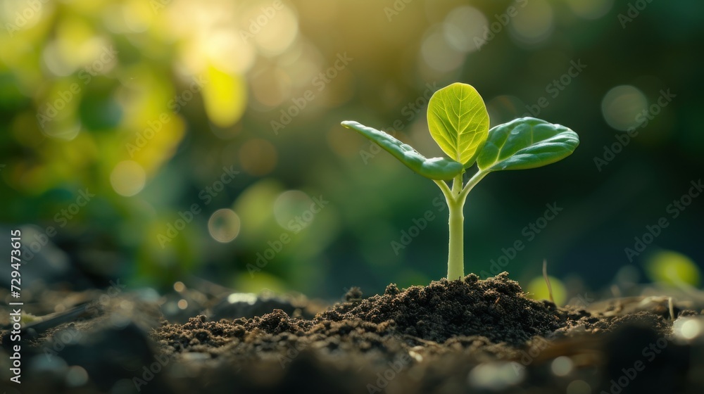 Blossoming from the soil, an animated sprout grows with vibrant energy. Blossoming from the soil, an animated sprout grows with vibrant energy.