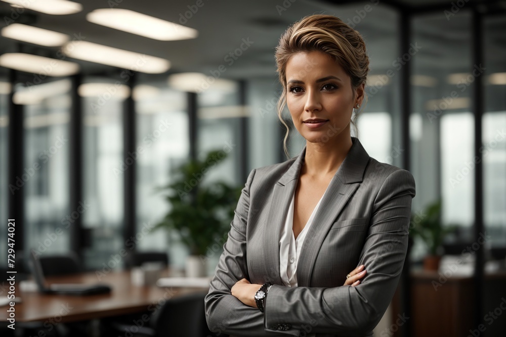 Portrait of a Confident Happy female Businessman Wearing a Casual Suit, Looking at Camera, Genuinely and Charmingly Smiling. Successful Experienced Man Working in Diverse Company Office Portrait of a Confident Happy female Businessman Wearing a Casual Suit, Looking at Camera, Genuinely and Charmingly Smiling. Successful Experienced Man Working in Diverse Company Office
