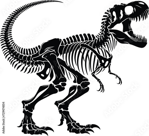 Dinosaur skeleton silhouette © Jubayer